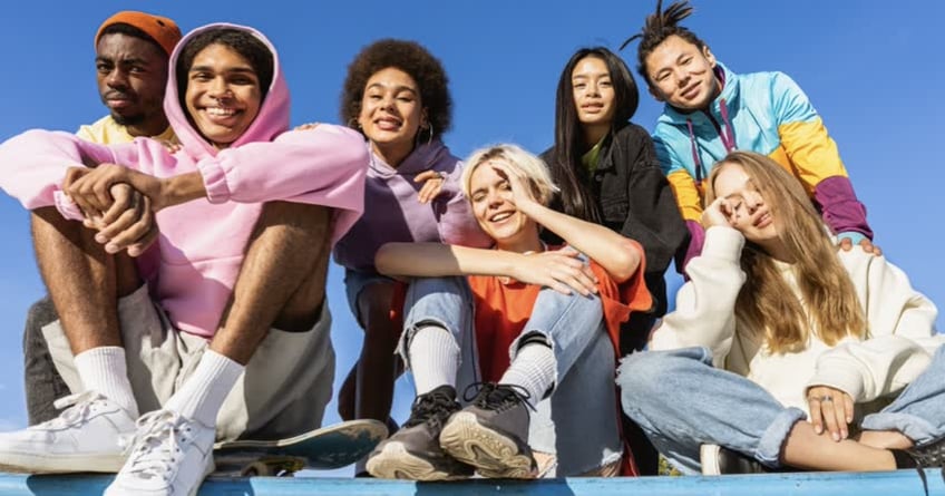 Gruppo di amici adolescenti