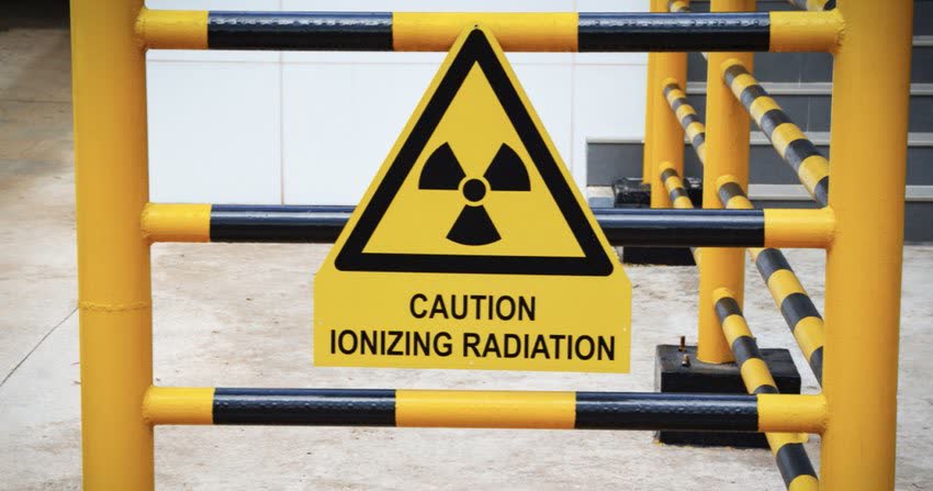Simbolo pericolo radiazioni ionizzanti