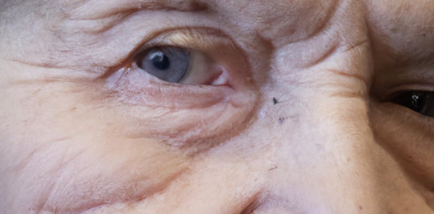 La cataratta si presenta come una patina sopra l'occhio. È frequente negli anziani.